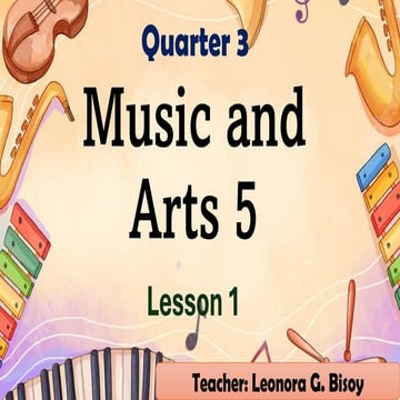 Performing and Visual arts processes and practices of the province Grade 5 Qu...