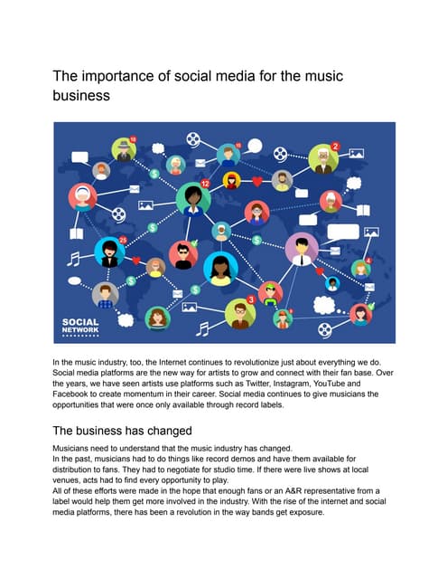 The Role of Social Media in Breaking New Artists and Trends by Sarang ...