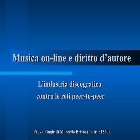 Musica on line e diritto d’autore
