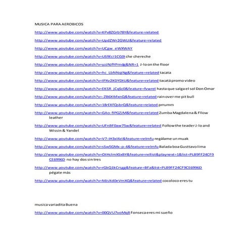 Musica para aerobicos