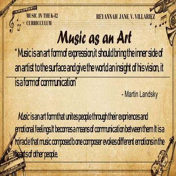 MUSIC AS AN ART.pptx This is PowerPoint presentation