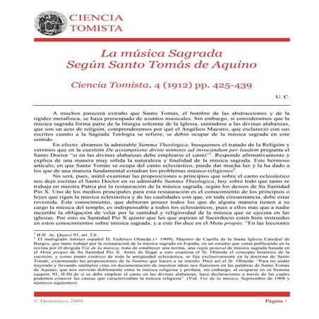 MÚSICA SAGRADA-STO.TOMÁS AQUINO