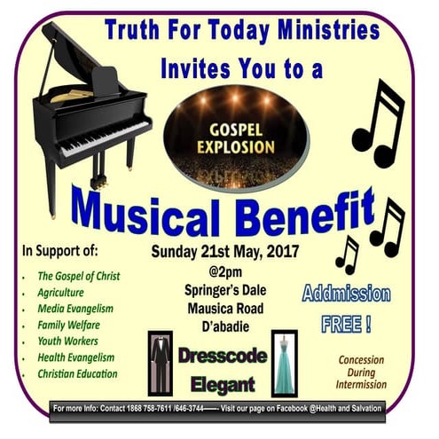 Musical Benefit  May 2017 flyer