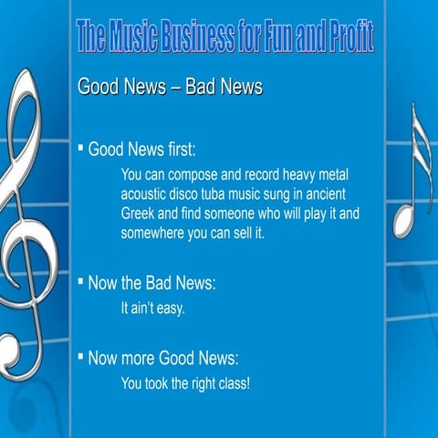 Music Business for Fun & Profit 1