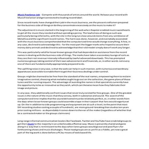 music freelance job