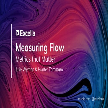 Music City Agile 2019 - Measuring Flow: Metrics that Matter