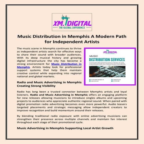Music Distribution in Memphis A Modern Path for Independent Artists