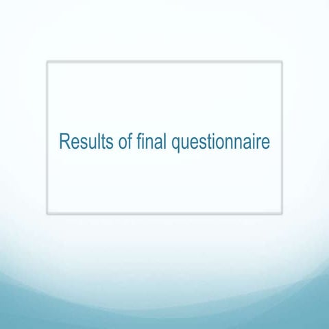 Final questionaire 