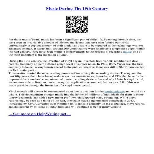 Music During The 19Th Century