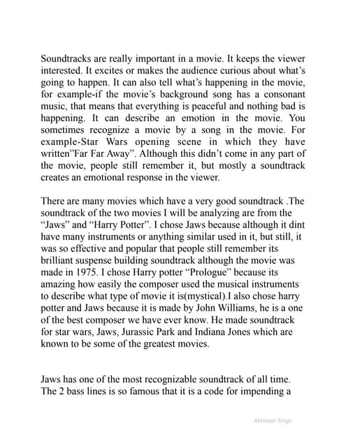 Essays about music