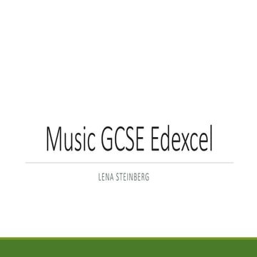 Music GCSE edexcel