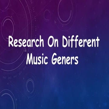 Research Music Geners