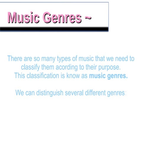 Music genre