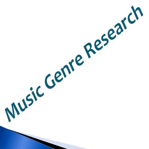 Music Genre Research