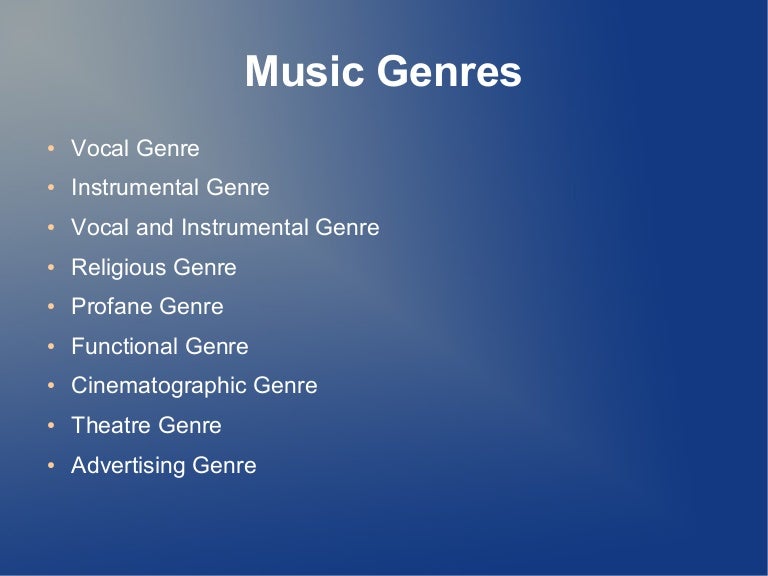 Music genres