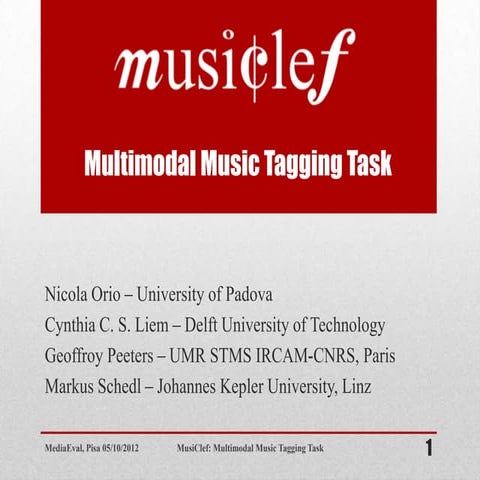 Brave New Task: Musiclef Multimodal Music Tagging