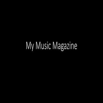 Music magazine
