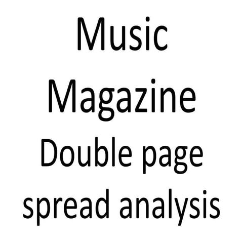 Double page spread analysis | PPTX