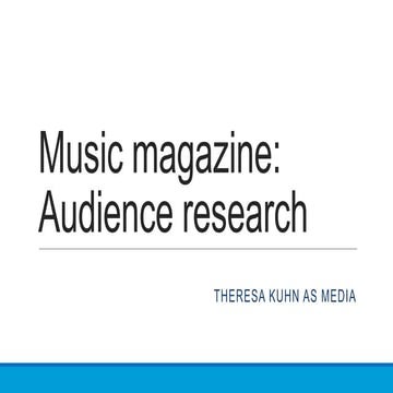 Music magazine  questtionnare analysis