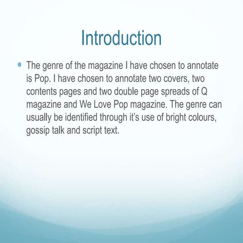 RESEARCH AND PLANNING - Music magazine analysis