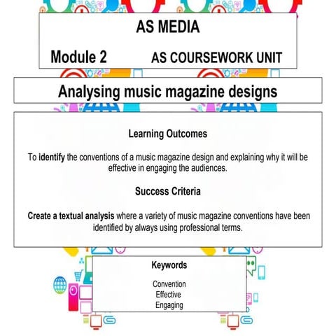 Music magazine analysis 