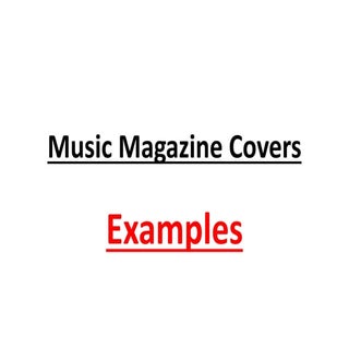 Music magazine covers