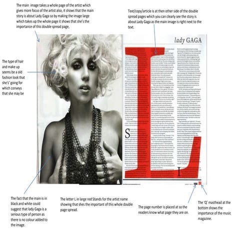 Music magazine double spread pages