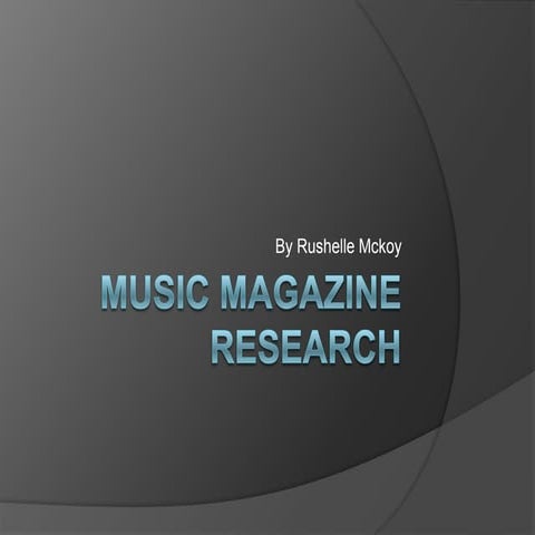 Music magazine evaluation and research