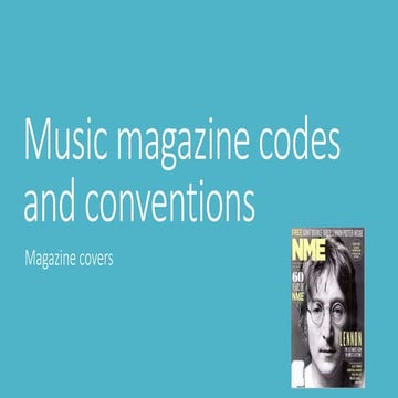 Music magazine front cover codes and conventions