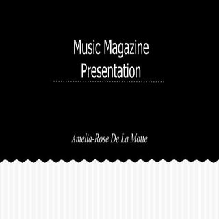 Music magazine Overview plan