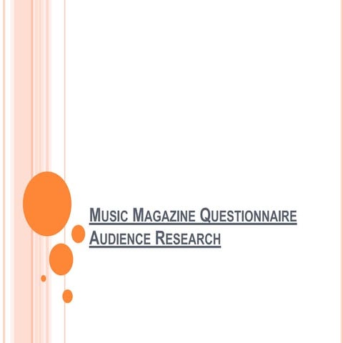 Music magazine questionnaire