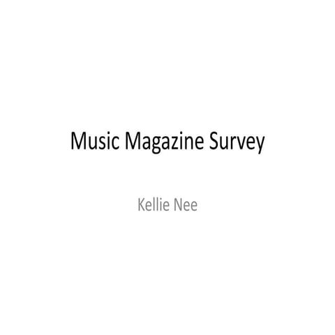 Music Magazine Survey