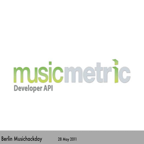 Musicmetric api v1 beta 2