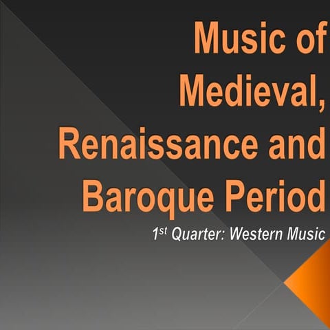 Music of Medieval Period