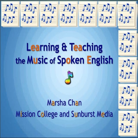 Learning & Teaching the Music of Spoken English