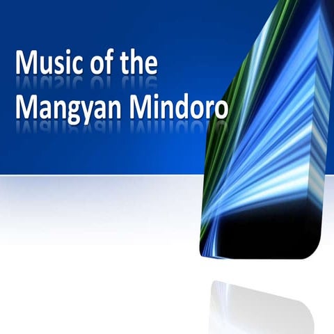 Music of the mangyan mindoro