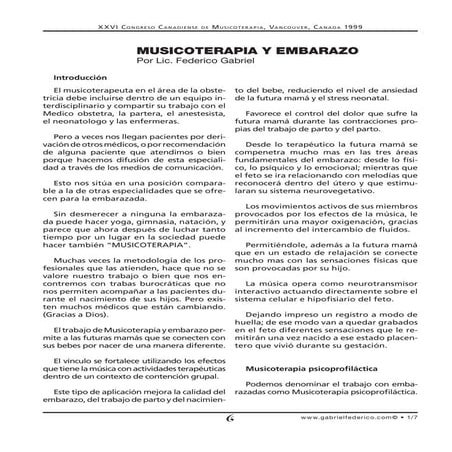 Musicoterapia y embarazo