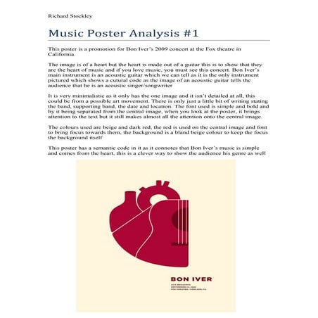 Music poster analysis #1