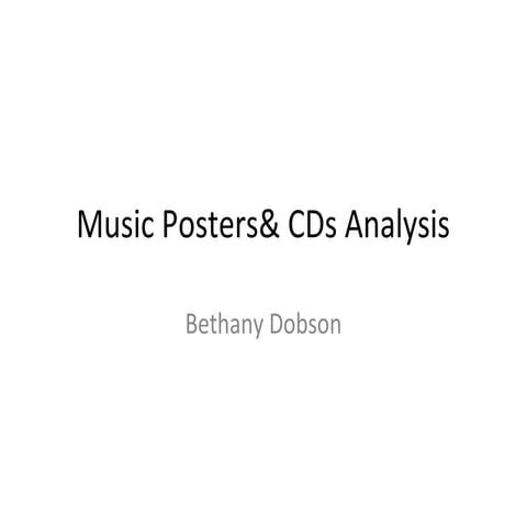 Music poster and cd analysis