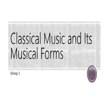 Classical Music and Its Forms