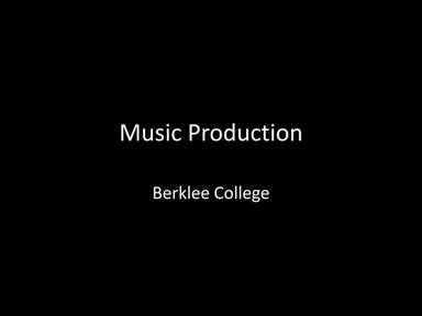 Music production
