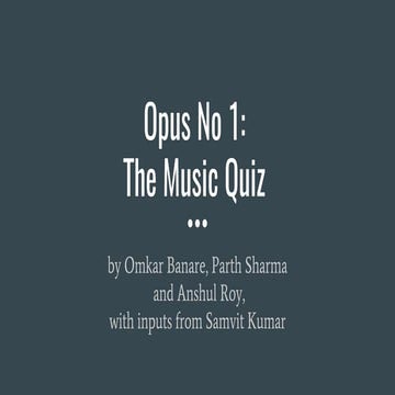 IIT Kanpur Music Quiz