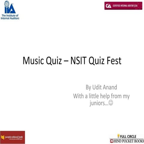 Music quiz   nsit quiz fest 2010