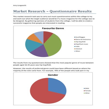 pie charts from questionnaire | DOCX