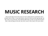 Research paper about music