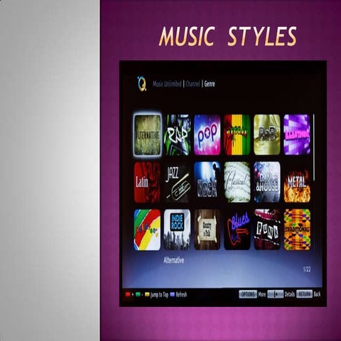 Music  styles research slide