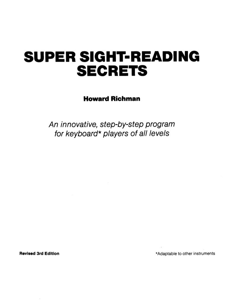 improve your sight reading pdf
