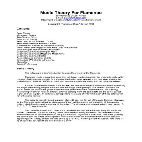 Music theory for flamenco