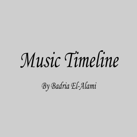 Music timeline