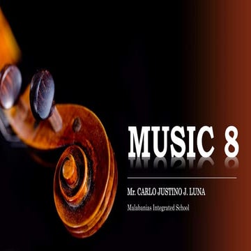 Vocal and Instrumental Music - MAPEH 8 (Music 1st Quarter)